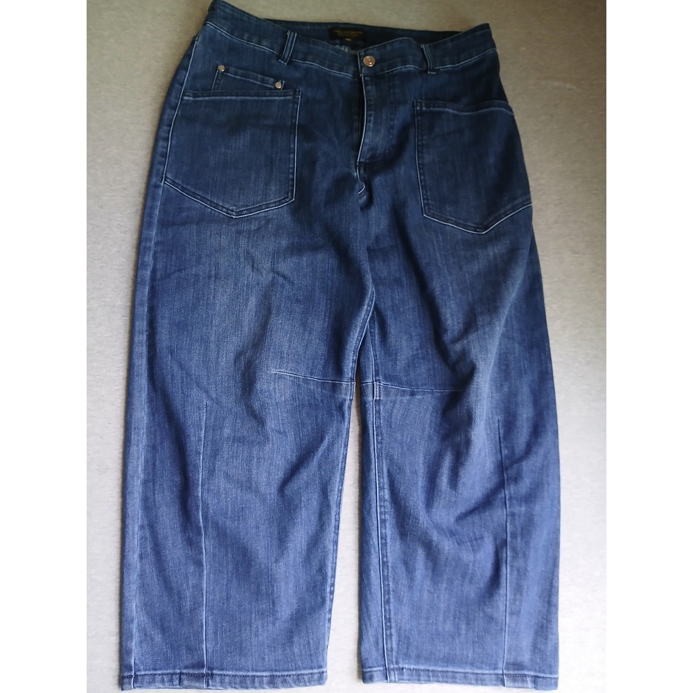Carla Rockmore Jeans 16 P Barrel Horse Shoe Bohemian Relaxed Fit High Rise